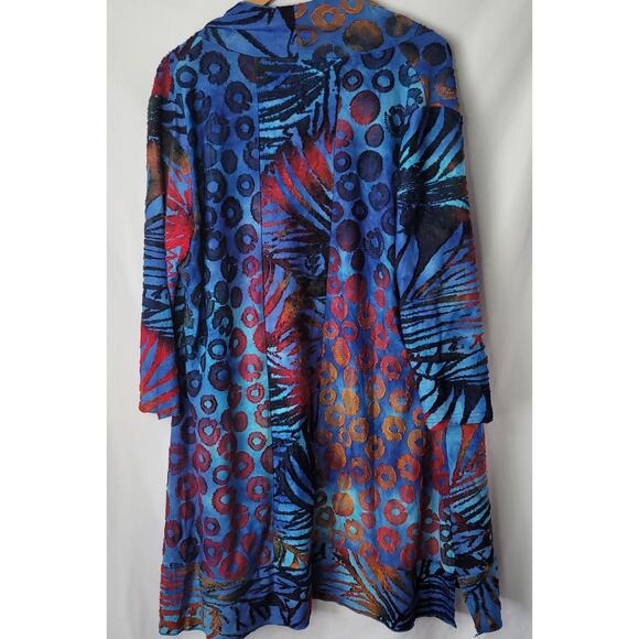 The Pyramid Collection- Women's Multicolor Cardigan- size Large - Picture 7 of 7